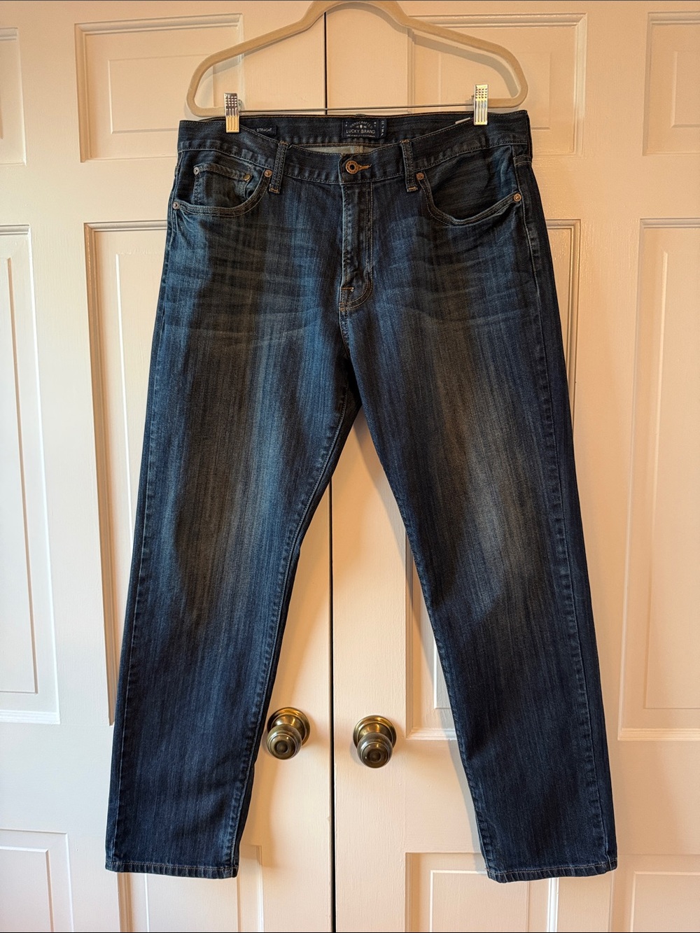 Lucky Brand Men's 221 Original Straight Jeans in Dark Indigo Fade W 36 L 32